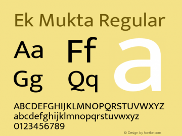 Ek Mukta Regular Version 1.2图片样张