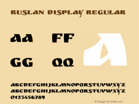 Ruslan Display Regular Version 1.000图片样张