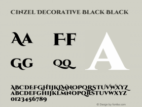 Cinzel Decorative Black Black Version 1.001;PS 001.001;hotconv 1.0.56;makeotf.lib2.0.21325 Font Sample