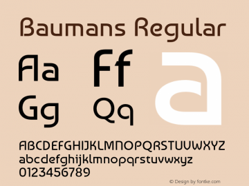 Baumans Regular Version 001.001图片样张
