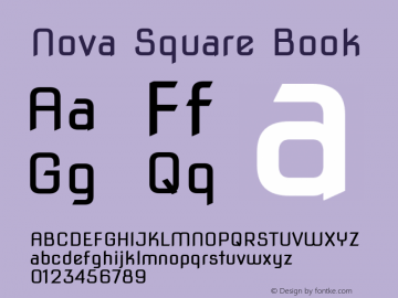 Nova Square Book Version 2.000 Font Sample