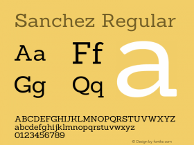 Sanchez Regular Version 1.001 Font Sample