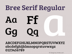 Bree Serif Regular Version 1.001图片样张