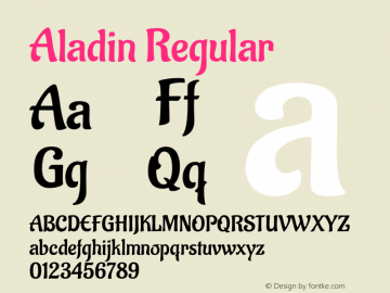 Aladin Regular Version 1.000图片样张