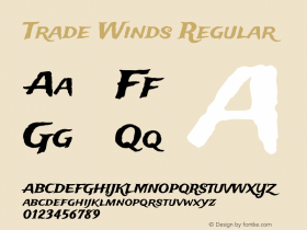 Trade Winds Regular Version 1.000 Font Sample