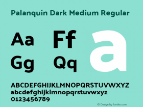 Palanquin Dark Medium Regular Version 1.000 Font Sample