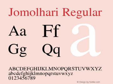 Jomolhari Regular Version alpha 0.003c 2006 Font Sample