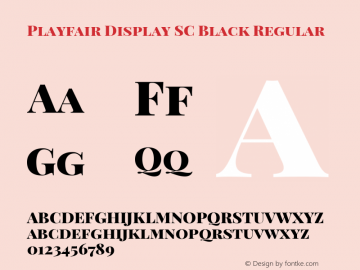 Playfair Display SC Black Regular Version 1.004;PS 001.004;hotconv 1.0.70;makeotf.lib2.5.58329; ttfautohint (v0.96) -l 42 -r 42 -G 200 -x 14 -w 