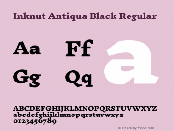 Inknut Antiqua Black Regular Version 1.002 Font Sample