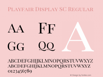Playfair Display SC Regular Version 1.004;PS 001.004;hotconv 1.0.70;makeotf.lib2.5.58329; ttfautohint (v0.96) -l 42 -r 42 -G 200 -x 14 -w 