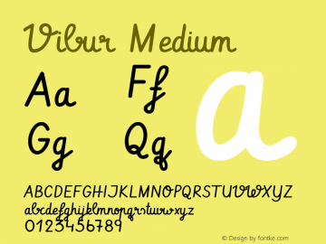 Vibur Medium Version 1.004 Font Sample