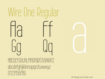 Wire One Regular Version 1.012图片样张