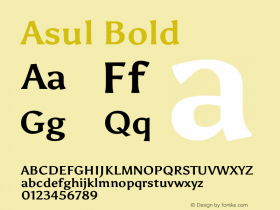 Asul Bold Version 1.001图片样张