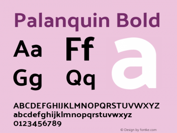 Palanquin Bold Version 1.0.4图片样张