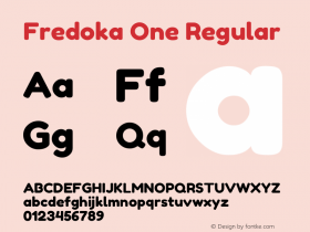 Fredoka One Regular Version 1.001图片样张