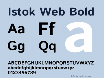 Istok Web Bold Version 1.0.2g Font Sample