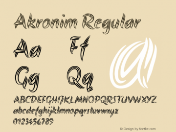 Akronim Regular Version 1.001图片样张