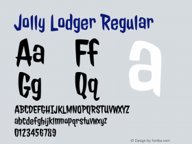 Jolly Lodger Regular Version 1.000 Font Sample