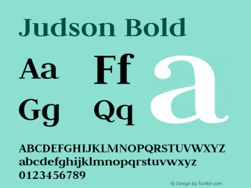 Judson Bold Version 20110429图片样张