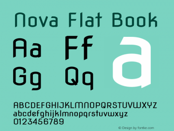 Nova Flat Book Version 2.000 Font Sample