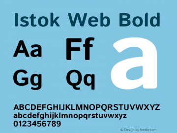 Istok Web Bold Version 1.0.2g Font Sample