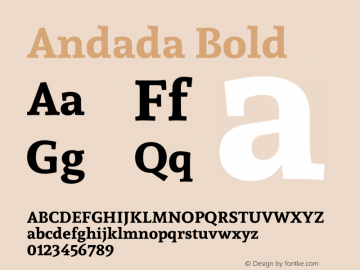 Andada Bold Version 1.003图片样张