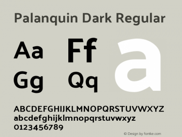Palanquin Dark Regular Version 1.000 Font Sample