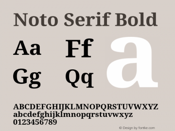 Noto Serif Bold Version 1.03图片样张