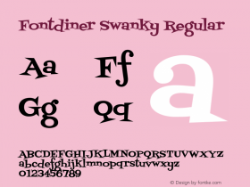 Fontdiner Swanky Regular Version 1.000 Font Sample