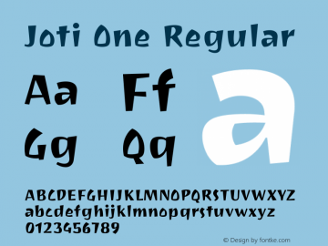 Joti One Regular Version 1.001图片样张