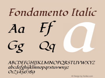Fondamento Italic Version 1.000图片样张