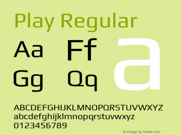 Play Regular Version 1.003; ttfautohint (v1.5)图片样张