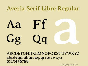 Averia Serif Libre Regular Version 1.001图片样张
