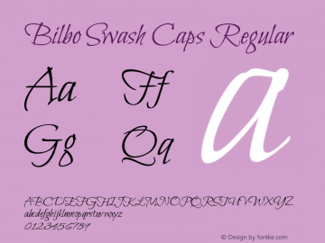 Bilbo Swash Caps Regular Version 1.002 Font Sample