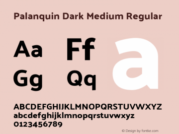 Palanquin Dark Medium Regular Version 1.000图片样张