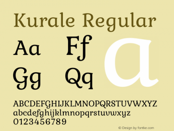 Kurale Regular 1.0; ttfautohint (v1.3) Font Sample
