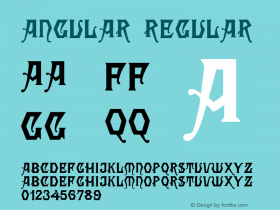 Angular Regular Macromedia Fontographer 4.1.5 19/03/99图片样张