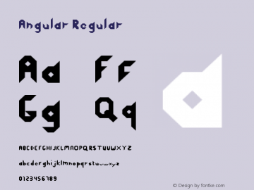 Angular Regular Version 1.0 Font Sample