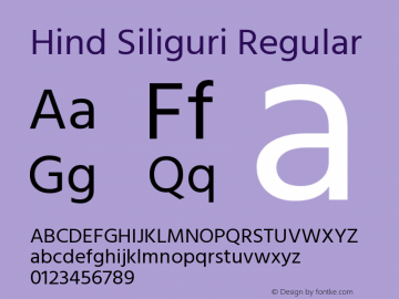 Hind Siliguri Regular Version 0.702;PS 1.0;hotconv 1.0.81;makeotf.lib2.5.63406图片样张