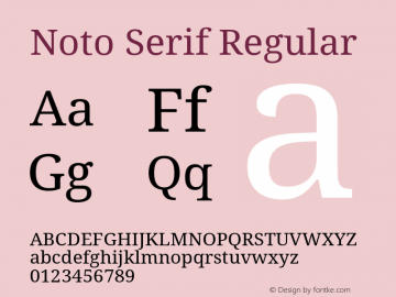 Noto Serif Regular Version 1.03图片样张