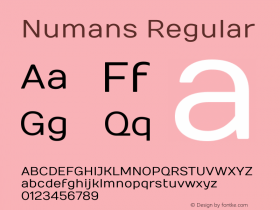 Numans Regular Version 001.001 Font Sample