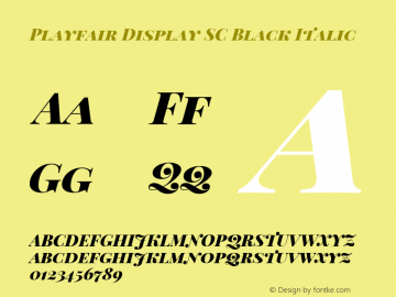 Playfair Display SC Black Italic Version 1.004;PS 001.004;hotconv 1.0.70;makeotf.lib2.5.58329; ttfautohint (v0.96) -l 42 -r 42 -G 200 -x 14 -w 