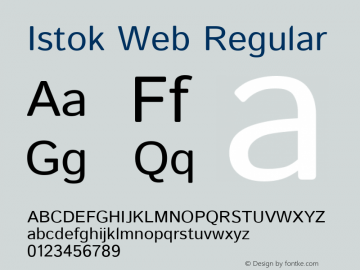 Istok Web Regular Version 1.0.2g Font Sample