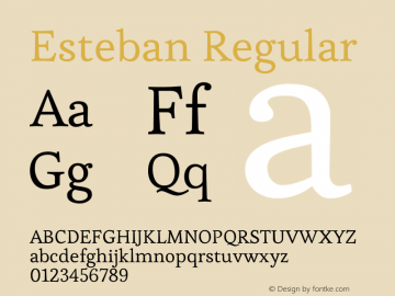 Esteban Regular Version 1.002图片样张