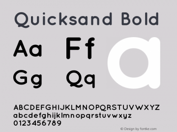 Quicksand Bold Version 001.001 Font Sample