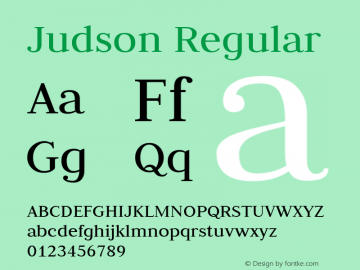 Judson Regular Version 20110429图片样张