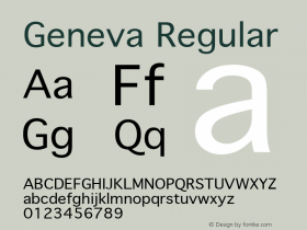 Geneva Regular 1.0图片样张