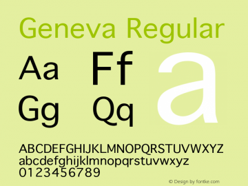 Geneva Regular Altsys Metamorphosis:6/25/96 Font Sample