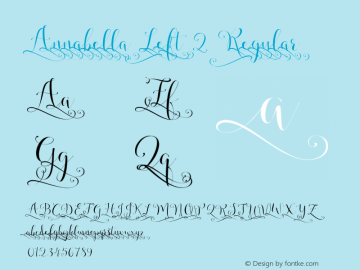 Annabella Left 2 Regular Version 1.0 Font Sample