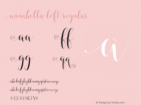 Annabella Left Regular Version 1.0 Font Sample